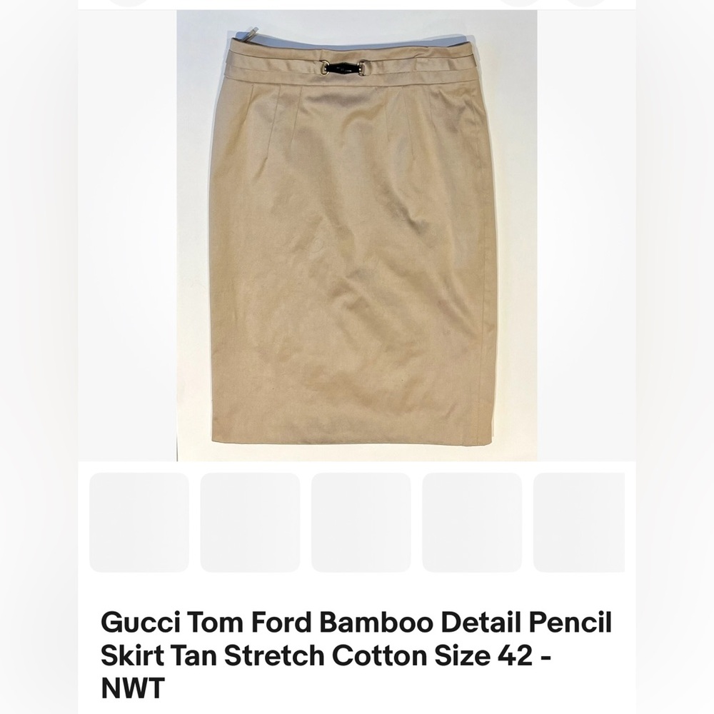 Gucci Elegant tan Pencil Skirt, size 42 - Picture 9 of 10